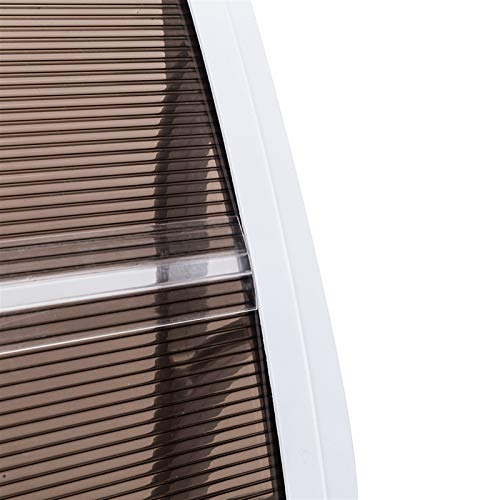 35" x 40" Polycarbonate White & Gray Awning Canopy X523