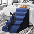 Chocolate Brown 5 Tier Non-Slip Pet Stairs R73319