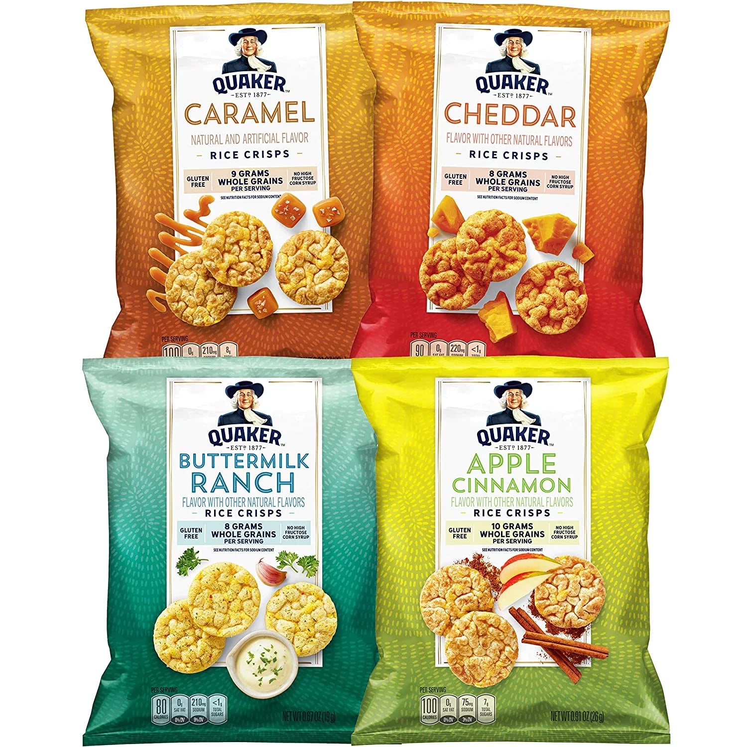 Gluten Free Rice Crisps Variety Mix, 0.67 oz, 30 Count Y725562