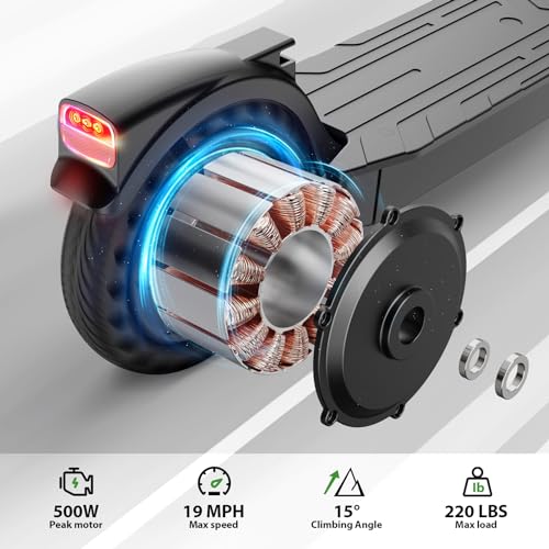 19 Mph Foldable Electric Scooter with 8.5" Rear Solid Tire K87237