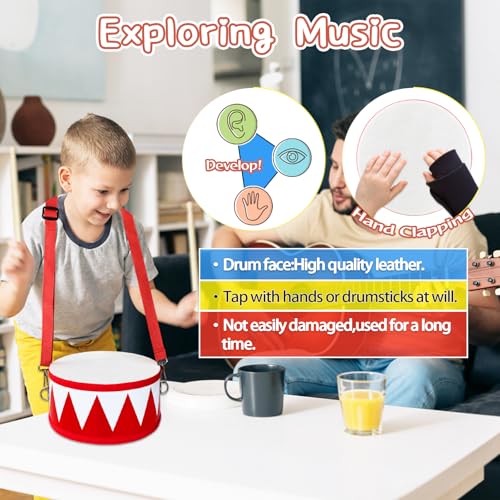 8 Inch Wooden Drum Set with 2 Drumsticks K2765