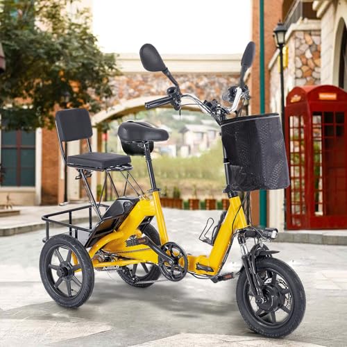 350W Folding Electric Tricycle with 480Wh Removable Battery and 2 Seats E86082