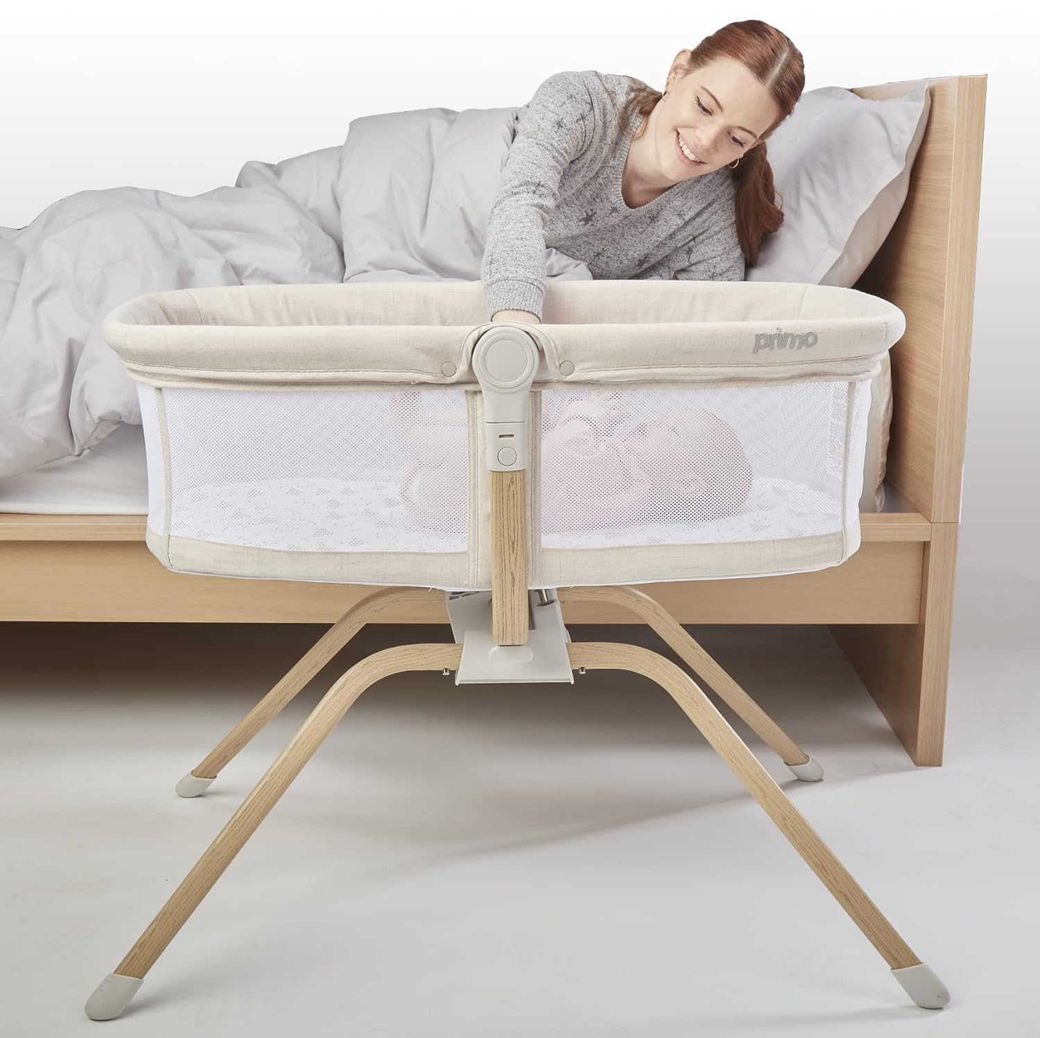 Portable Folding Baby Bassinet with Removable Canopy, Travel Bag, and Mattress Z3877