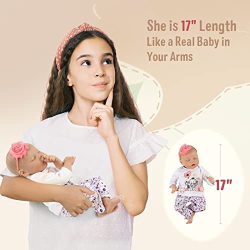 17-Inch Full Vinyl Reborn Baby Doll with Feeding Kit X623