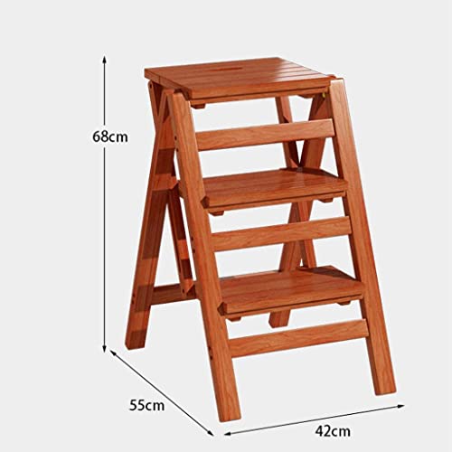 Wooden Folding 3 Step Ladder Stool X298397