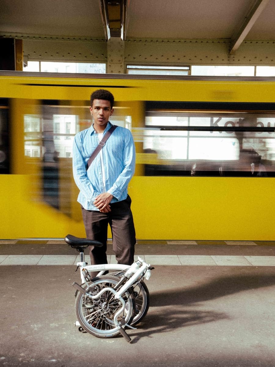 White 3 Speed Folding Bike N40673