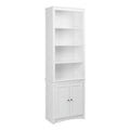 White 6 Shelf Bookcase with 2 Shaker Doors L3912