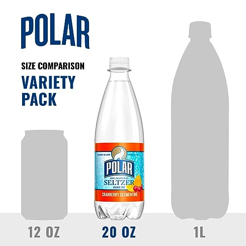 Seltzer Variety Pack Flavored Sparkling Water, 20 fl oz, 12 pack V385330