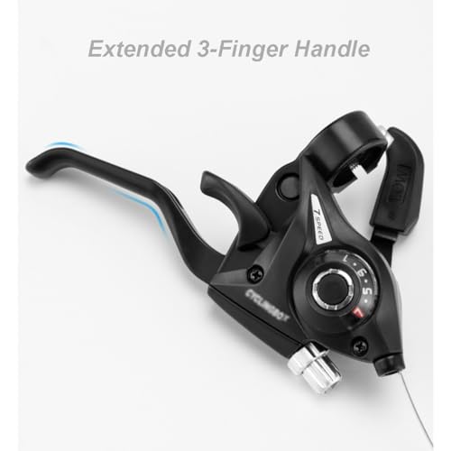 3x7 Speed Mountain Bike Gear Shift Brake Lever Set with Digital Gear Dial & Brake Cable S67461