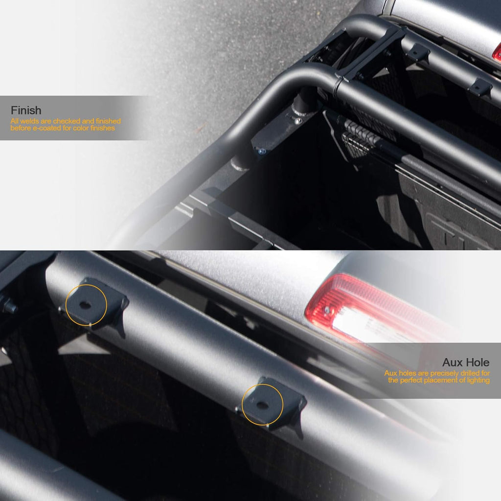 Matte Black Truck Bed Roll Bar with Tire Carrier U739709