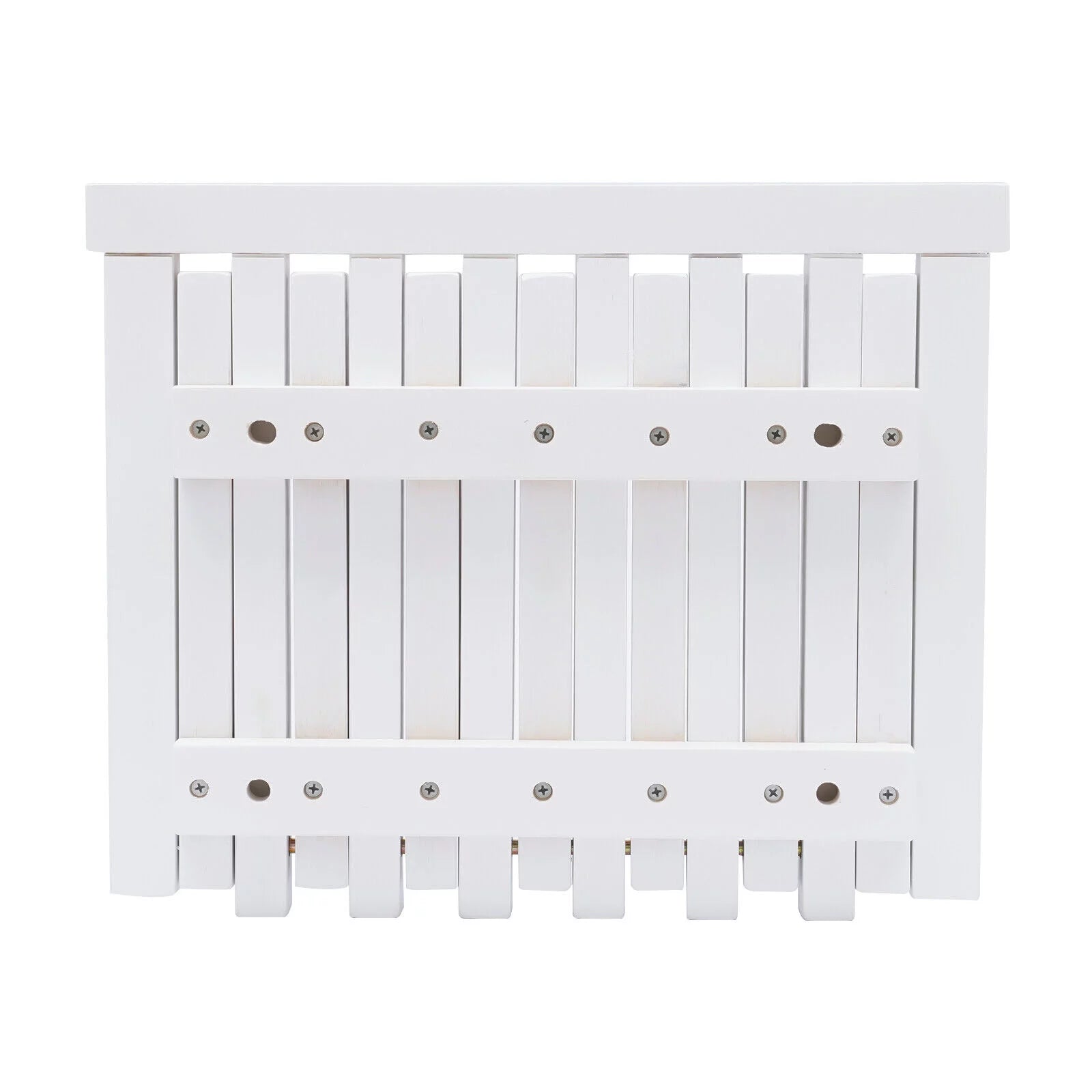 White Rubber Wood Wall Mounted Folding Stool Bench K908