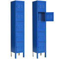 3-Tier Steel Locker 3 Doors Grey W334