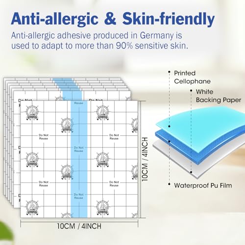 50 Pieces Waterproof Transparent Film Dressing 6 X 6" Bandages B255