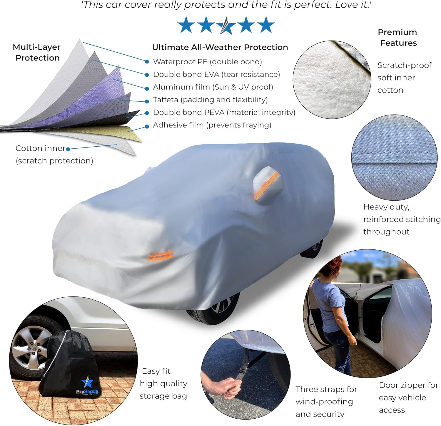 10-Layer Waterproof Car Cover for SUV MPV Jeep B890468