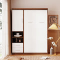 Twin Size Murphy Bed with Cabinet Gray T7150
