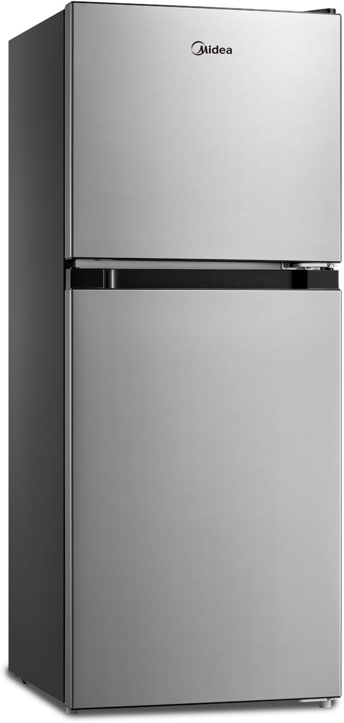 4.5 Cu Ft Double Door Stainless Steel Compact Refrigerator J1637