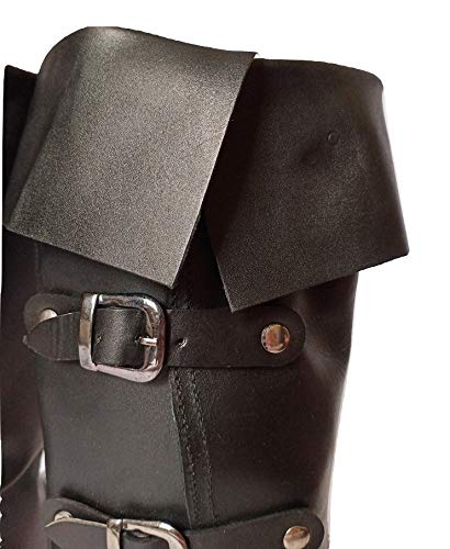 Medieval Leather Boots 4 Buckle Long Boot C5211