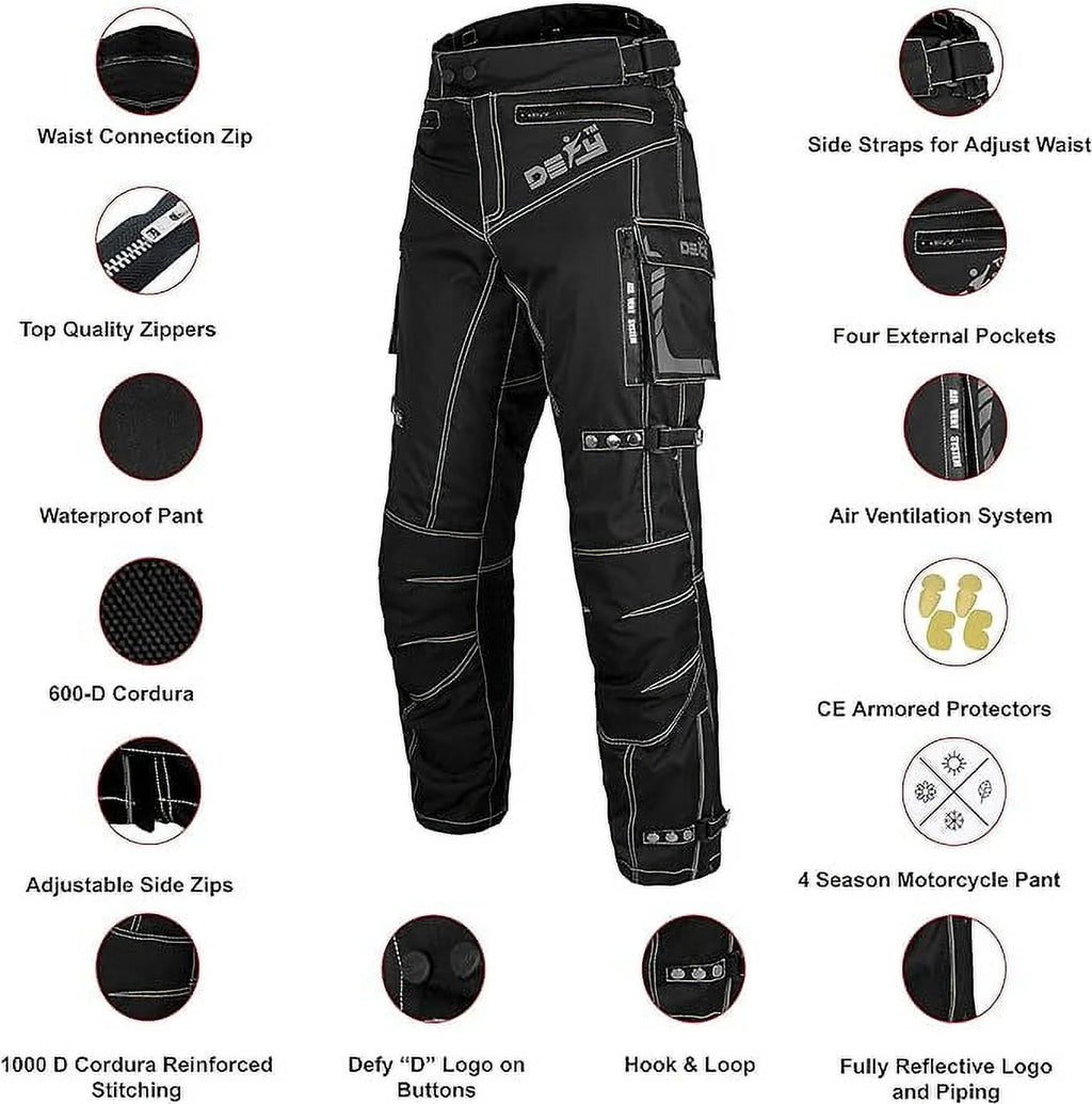 Motorcycle Pants Removable CE Armored W-32" INS-34" C781182