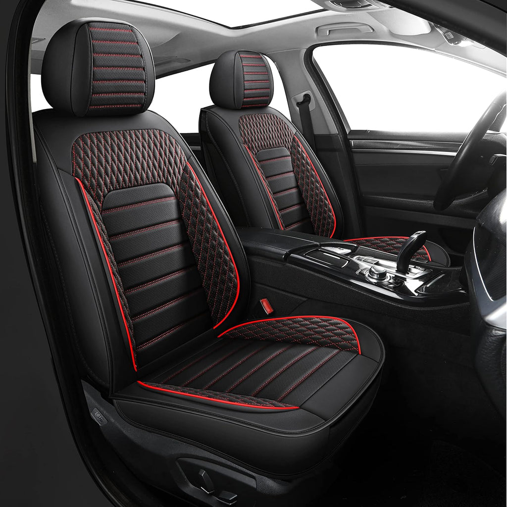 Grey Faux Leather Car Seat Covers Full Set (Front only) P18097