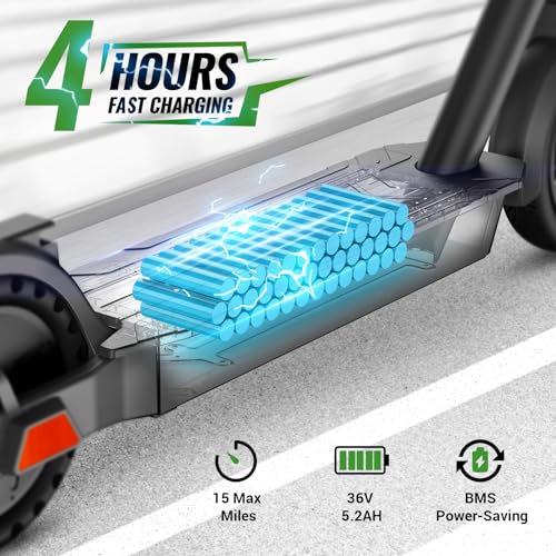 19 Mph Foldable Electric Scooter with 8.5" Rear Solid Tire K87237