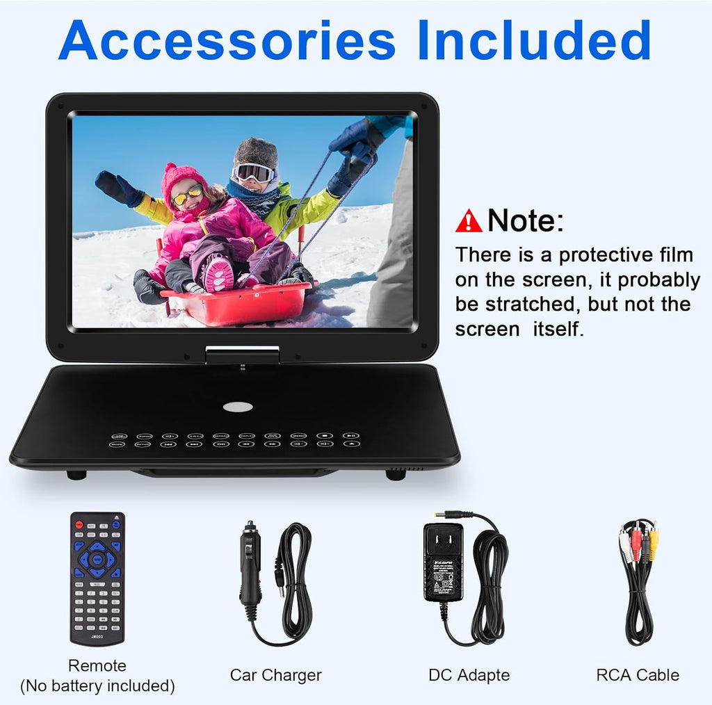 19.6" Portable DVD Player with 17.1" HD Swivel Screen W4266