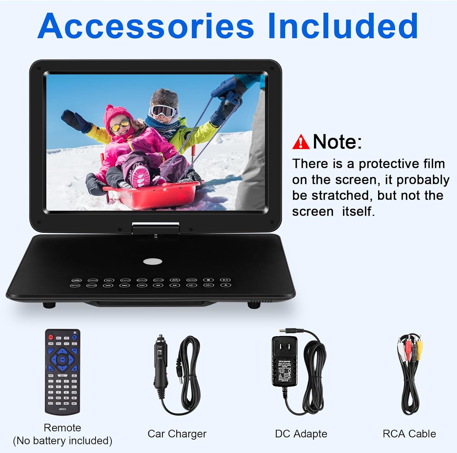 19.6" Portable DVD Player with 17.1" HD Swivel Screen W4266