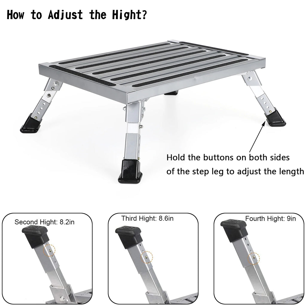 Folding Aluminum Platform Step Stool H44970