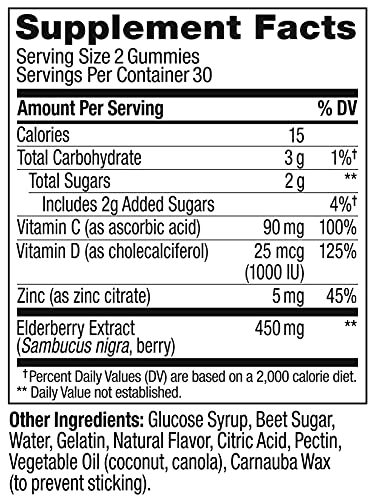 36 Count Elderberry Immune Gummies S217412