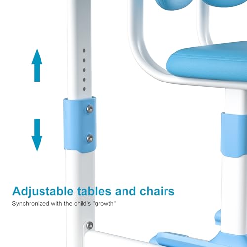 Height Adjustable Kids Desk and Chair Set with Book Stand Y6285