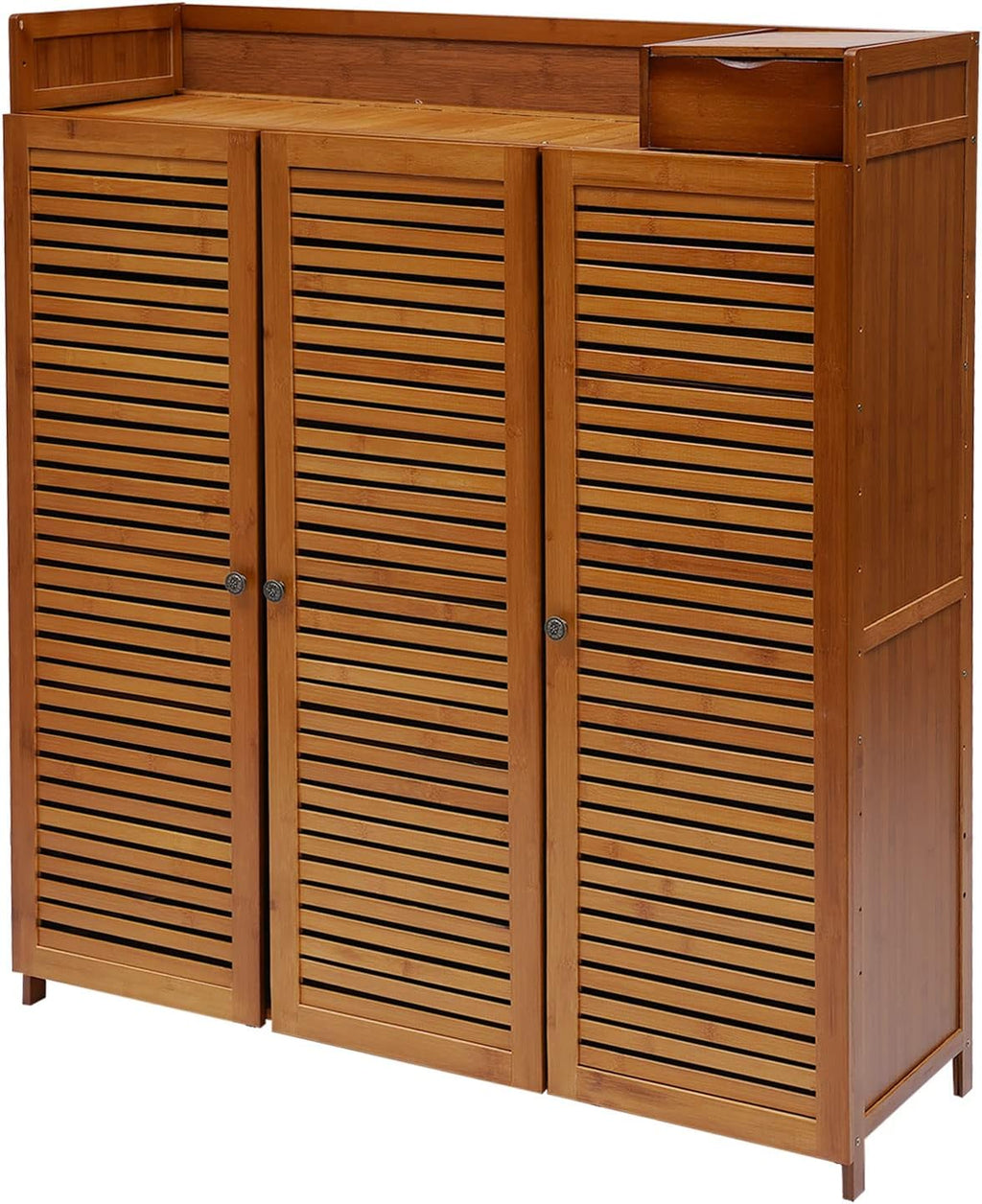 7-Tier Bamboo Shoe Storage Cabinet with 3 Doors O3453