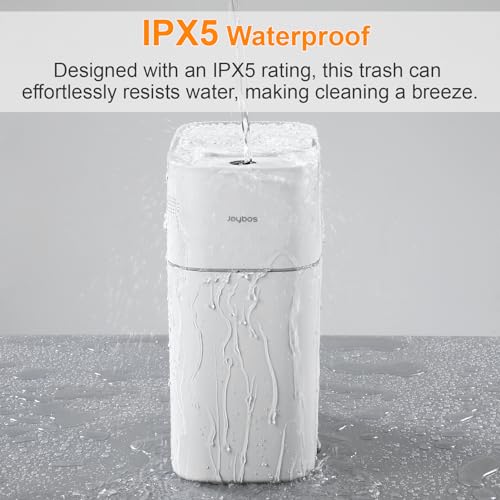 White 3.5 Gallon Motion Sensor Plastic Trash Can with Lid G18907