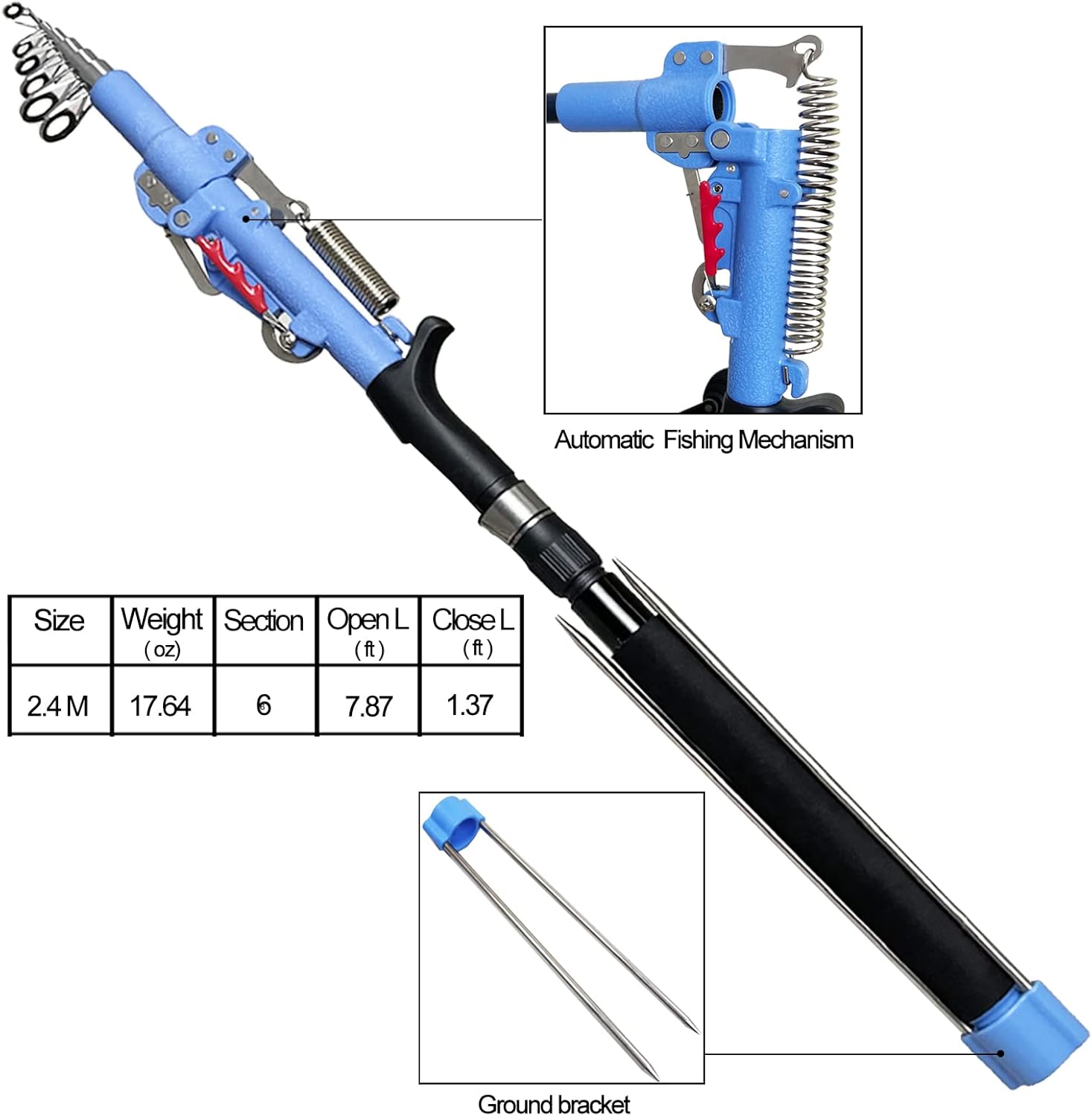 Telescopic Fishing Rod and Reel Combo I467