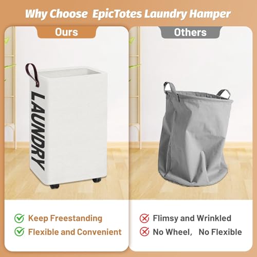 Grey Rolling Slim Laundry Basket on Wheels T349