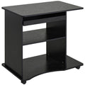 Black Mobile Computer Desk with Keyboard Tray K231