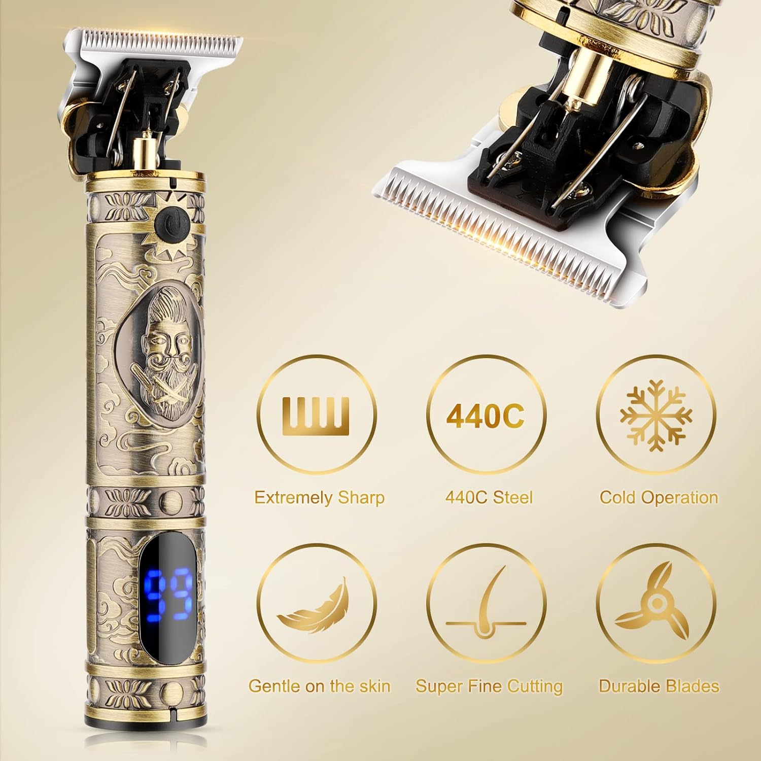 Cordless Hair Clippers Set with LED Display U769610