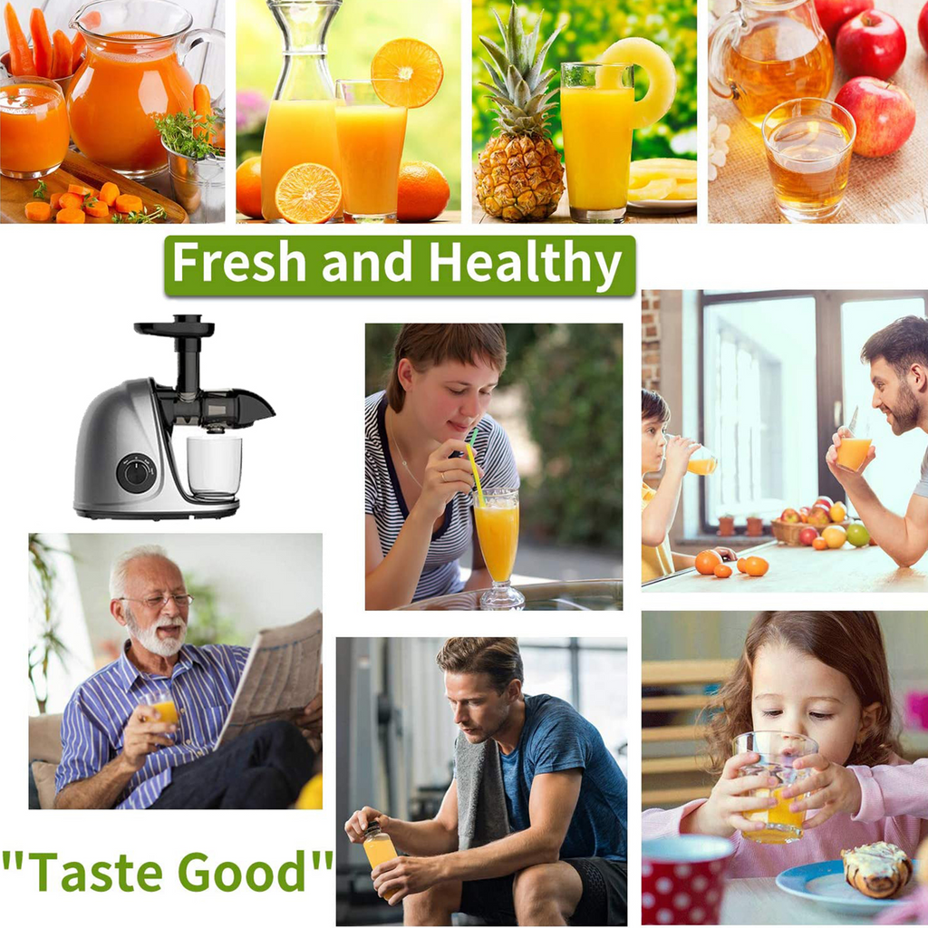 Cold Press Slow Juicer with 2-Speed Modes (Grey) J50692
