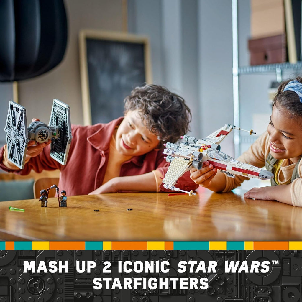 TIE Fighter & X-Wing Building Set with 4 Minifigures B50409