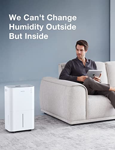 Dehumidifier with Auto or Manual Drainage, 36 db Noise Reducing, 3 Operation Modes U84170