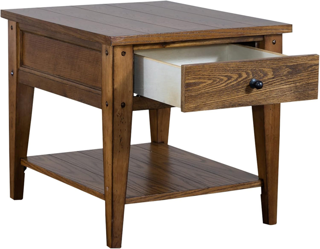 Medium Brown 3 Piece Set (1-Cocktail 2-End Tables) S406
