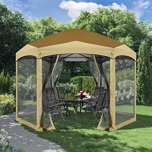 Camouflage 6 Sided Instant Screened Canopy Tent U488691