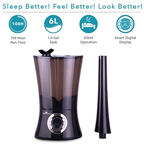 Black Cool Mist Ultrasonic Digital Humidifier U2008