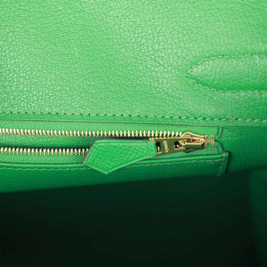 Pre-owned Birkin 30 Cactus Epsom Gold Hardware J609