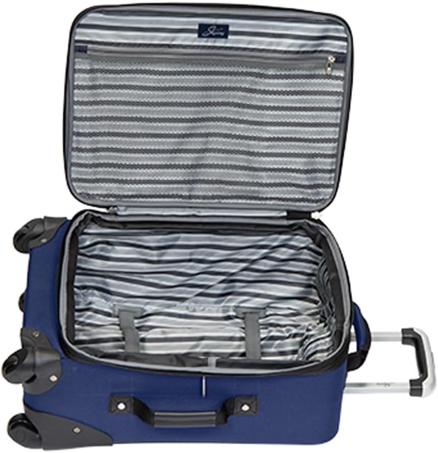 Softside Carry-On Luggage with Wheels, 20 inch, Surf Blue W910