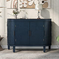 Grey Wooden Buffet Cabinet with Antique Pattern Doors B434