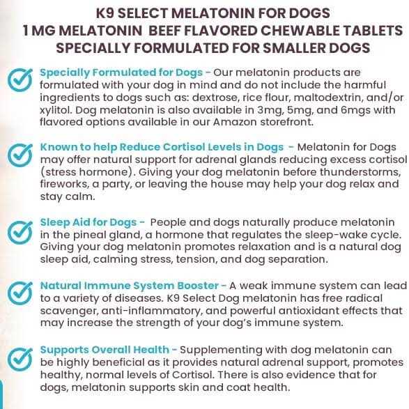 1mg Melatonin for Small Dogs Y77057