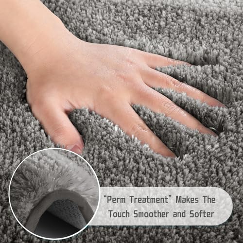 Blue Gray 24"x17" Microfiber Bath Rug W479968