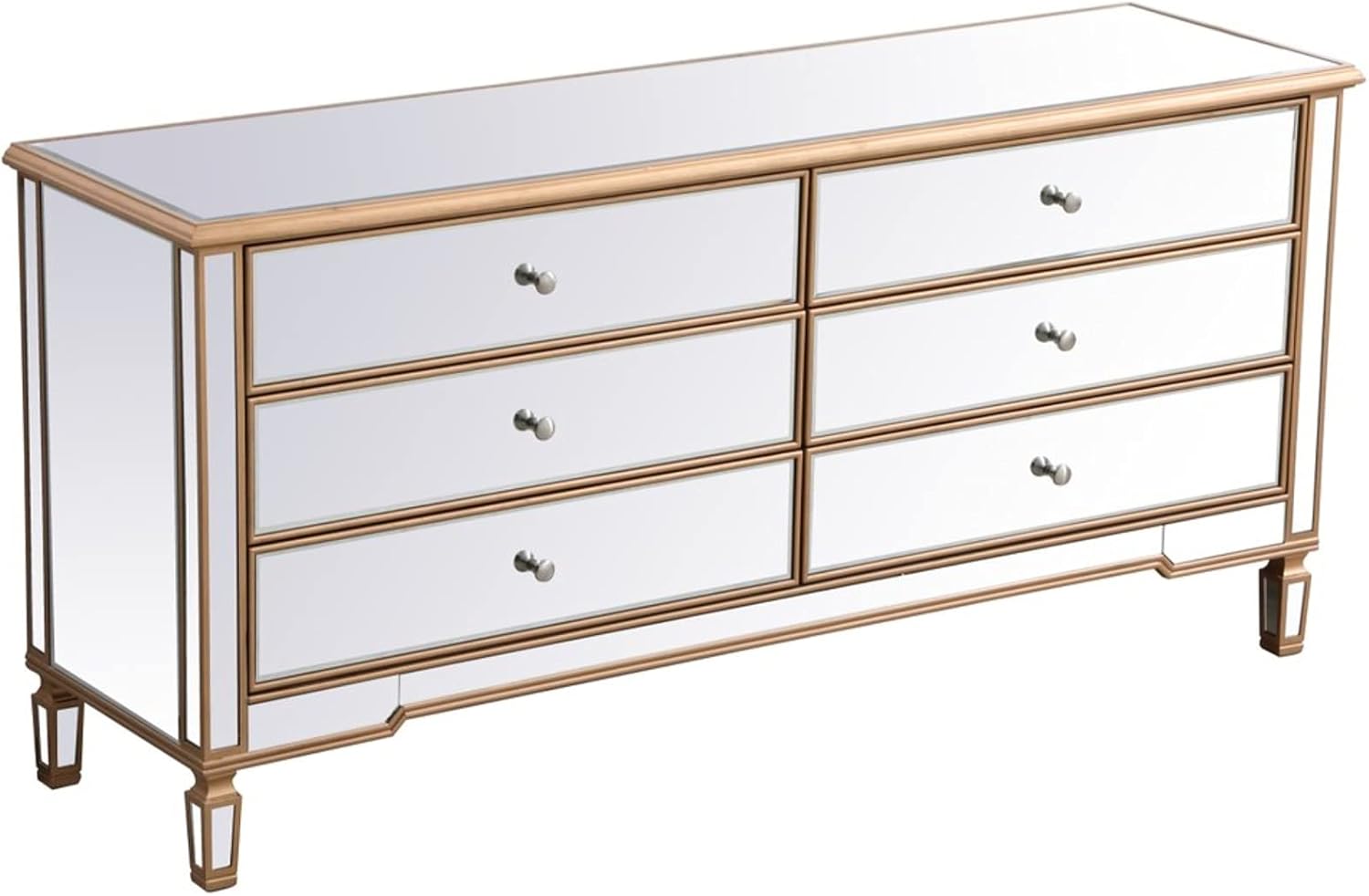 Antique Gold Mirrored Chest R467