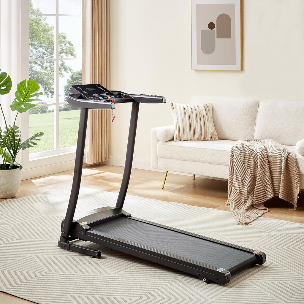 2.5 HP folding treadmill with 3-speed incline adjustment and 12 preset programs P2609