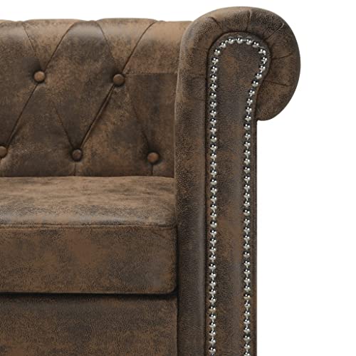 Brown L-shaped Sectional Sofa M801