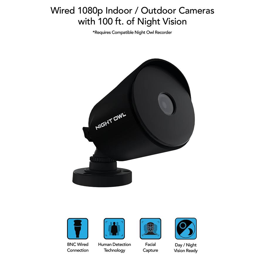 Black 2 Pack 1080p HD Wired Cameras H46005